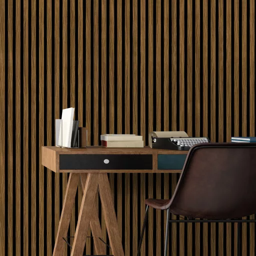 Zebrano fóliás acustico falpanel 267X57 cm